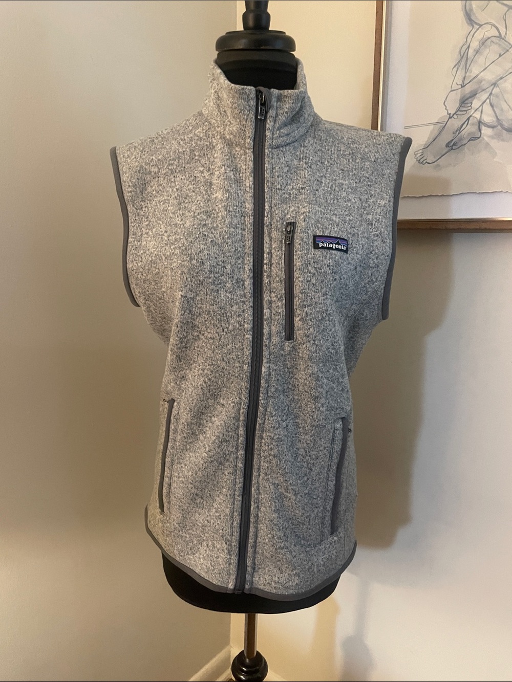 Patagonia | Better Sweater Vest Men's Gray Full Zip Fleece Hiking-Size Medium